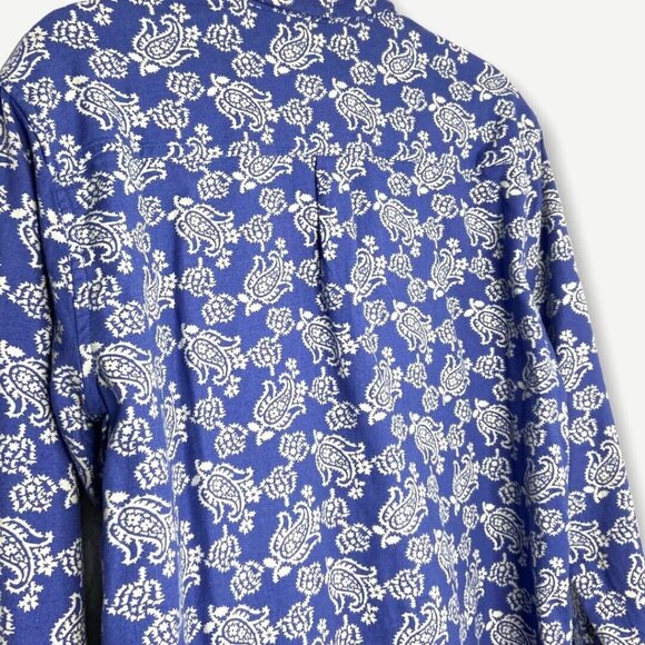 STAPLEFORD WORKWEAR BUTTON DOWN SHIRT MEN'S SMALL BLUE PAISLEY EUC - Picture 3 of 10